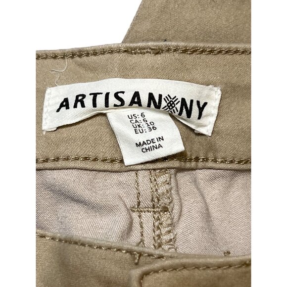 Artisan NY Beige Khaki Jeans Skinny Size 6 Denim Women - Picture 4 of 4